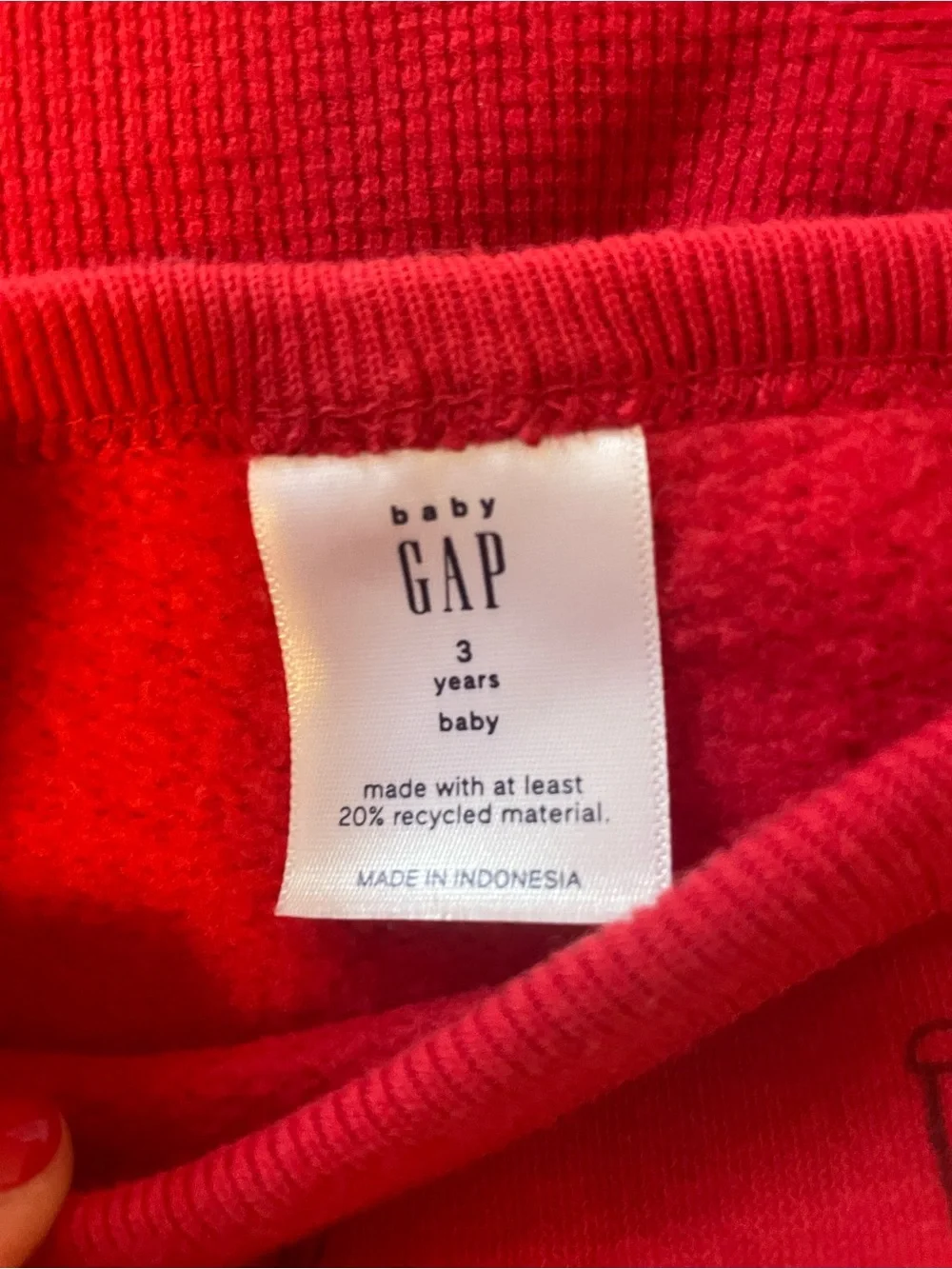 GAP Red Firetruck Sweatshirt with Two Waffle Tees